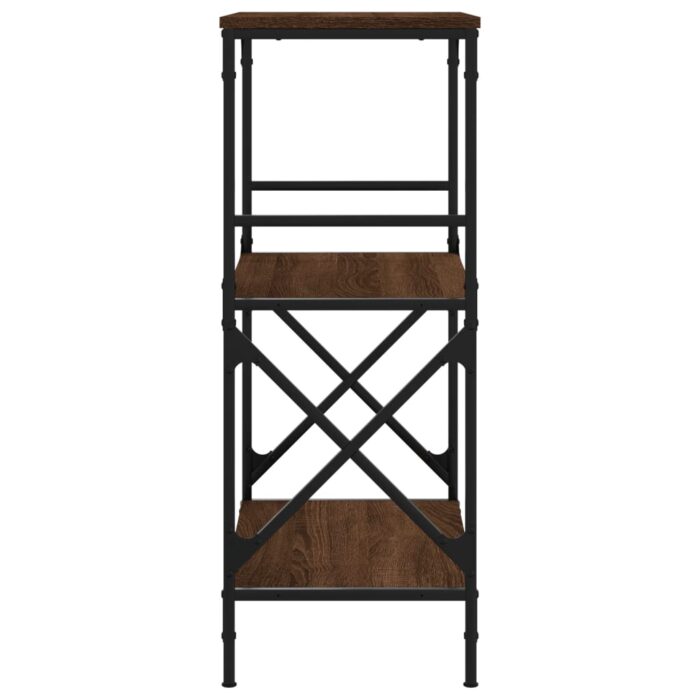 Bibliothèque à 3 niveaux chêne marron 59x35x90,5 cm – Image 3