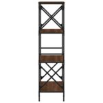 Bibliothèque 4 niveaux chêne brun 59x35x132cm bois d'ingénierie – Image 3
