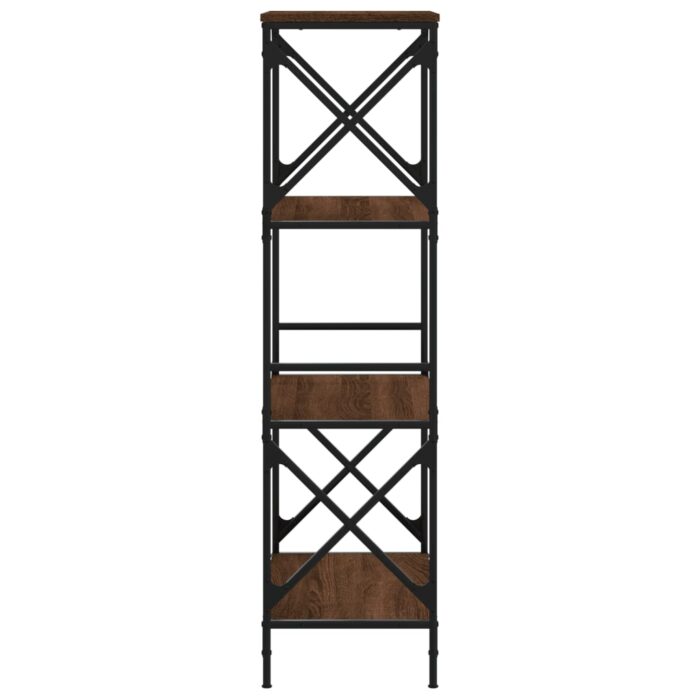 Bibliothèque 4 niveaux chêne brun 59x35x132cm bois d'ingénierie – Image 3