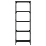 Bibliothèque à 5 niveaux noir 59x35x171 cm bois d'ingénierie – Image 2