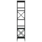 Bibliothèque à 5 niveaux noir 59x35x171 cm bois d'ingénierie – Image 3