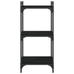 Bibliothèque à 3 niveaux noir 40x30x86 cm bois d'ingénierie – Image 2