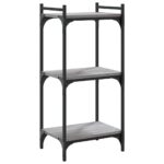 Bibliothèque 3 niveaux sonoma gris 40x30x86cm bois d'ingénierie – Image 4