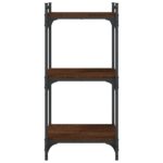 Bibliothèque 3 niveaux chêne brun 40x30x86 cm bois d'ingénierie – Image 2