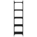 Bibliothèque 5 niveaux noir 40x30x154 cm bois d'ingénierie – Image 2