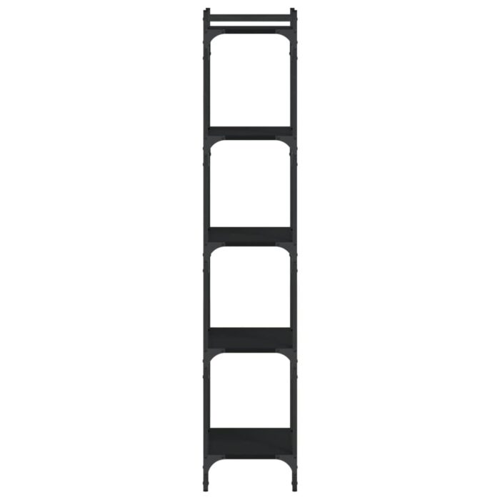 Bibliothèque 5 niveaux noir 40x30x154 cm bois d'ingénierie – Image 3