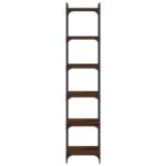 Bibliothèque 6 niveaux chêne marron 40x30x188cm bois ingénierie – Image 2