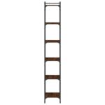 Bibliothèque 6 niveaux chêne marron 40x30x188cm bois ingénierie – Image 3