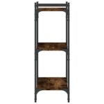 Bibliothèque 3 niveaux chêne fumé 60x30x86 cm bois d'ingénierie – Image 3