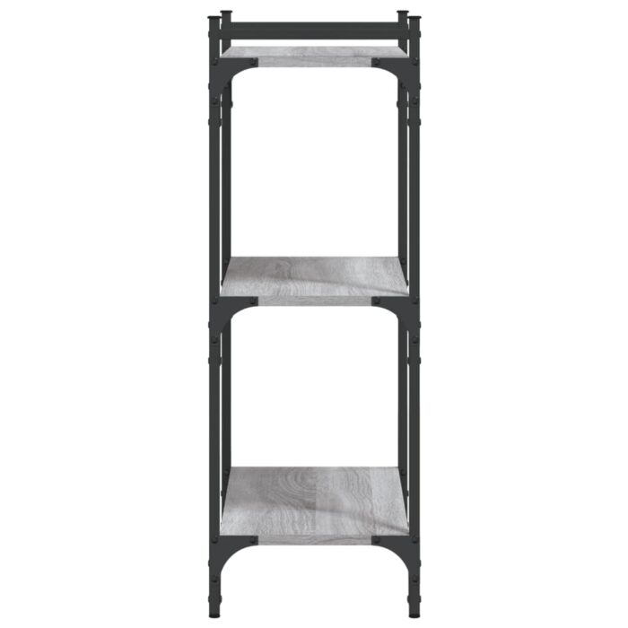 Bibliothèque 3 niveaux sonoma gris 60x30x86cm bois d'ingénierie – Image 3