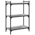 Bibliothèque 3 niveaux sonoma gris 60x30x86cm bois d'ingénierie – Image 4