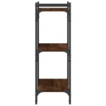Bibliothèque 3 niveaux chêne brun 60x30x86 cm bois d'ingénierie – Image 3