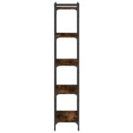 Bibliothèque 5 niveaux chêne fumé 60x30x154cm bois d'ingénierie – Image 3