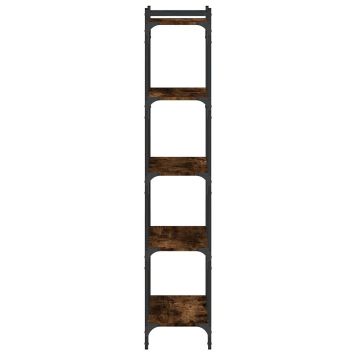 Bibliothèque 5 niveaux chêne fumé 60x30x154cm bois d'ingénierie – Image 3
