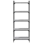 Bibliothèque à 5 niveaux sonoma gris 60x30x154 cm – Image 2