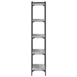 Bibliothèque à 5 niveaux sonoma gris 60x30x154 cm – Image 3