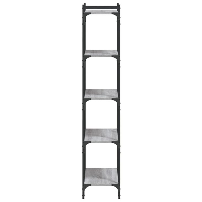 Bibliothèque à 5 niveaux sonoma gris 60x30x154 cm – Image 3