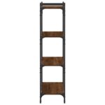 Bibliothèque 4 niveaux chêne marron 80x30x120cm bois ingénierie – Image 3
