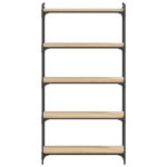 Bibliothèque à 5 niveaux chêne sonoma 80x30x154 cm – Image 2