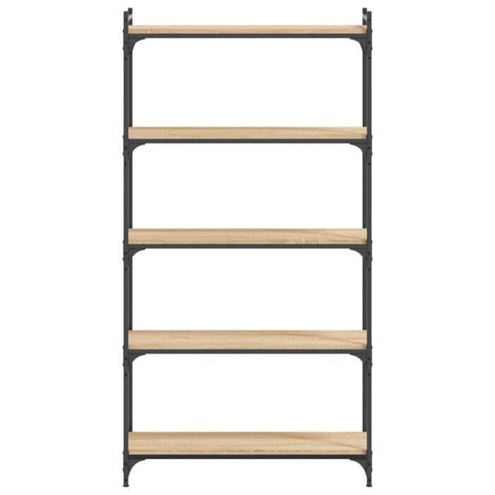 Bibliothèque à 5 niveaux chêne sonoma 80x30x154 cm – Image 2