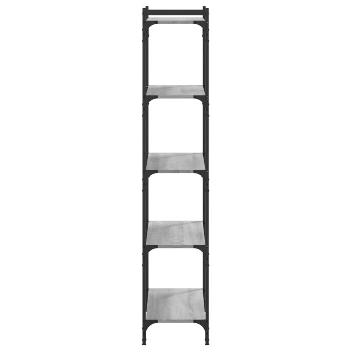 Bibliothèque à 5 niveaux sonoma gris 80x30x154 cm – Image 3