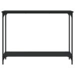 Table console noir 101x30,5x75 cm bois d'ingénierie – Image 2