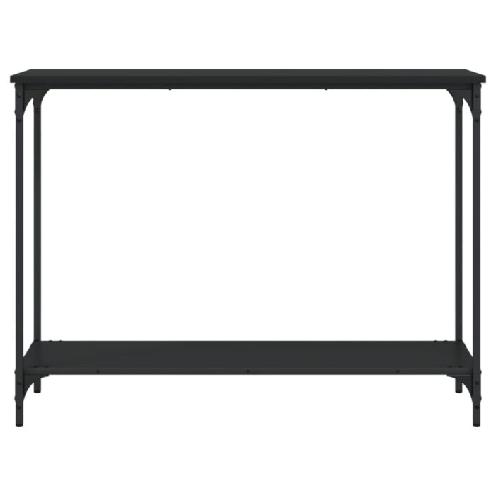Table console noir 101x30,5x75 cm bois d'ingénierie – Image 2