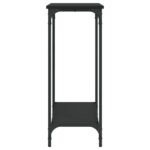 Table console noir 101x30,5x75 cm bois d'ingénierie – Image 3