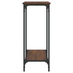 Table console chêne marron 101x30,5x75 cm bois d'ingénierie – Image 3