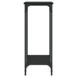 Table console noir 75x30,5x75 cm bois d'ingénierie – Image 3