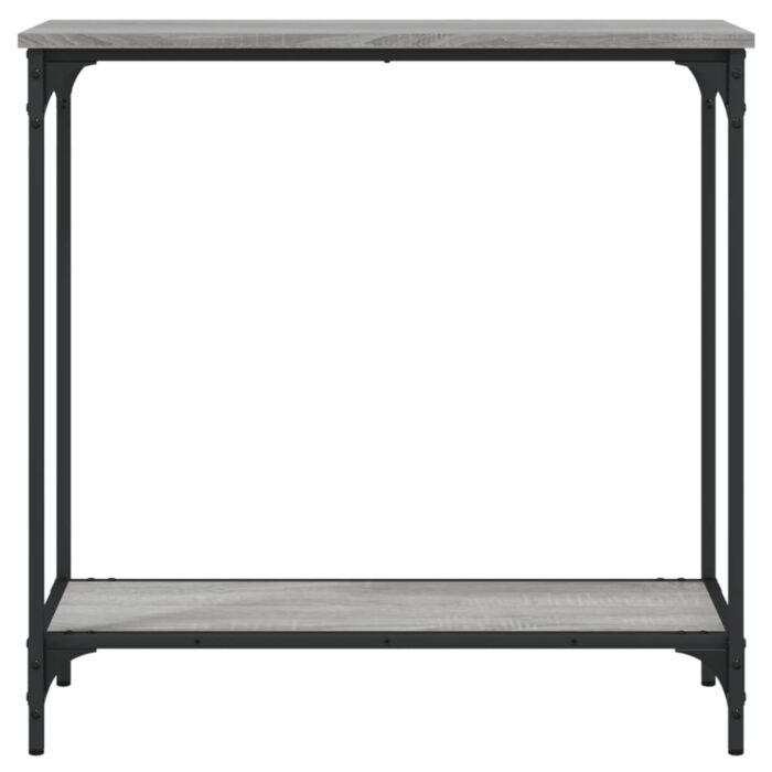 Table console sonoma gris 75x30,5x75 cm bois d'ingénierie – Image 2