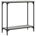 Table console sonoma gris 75x30,5x75 cm bois d'ingénierie – Image 4