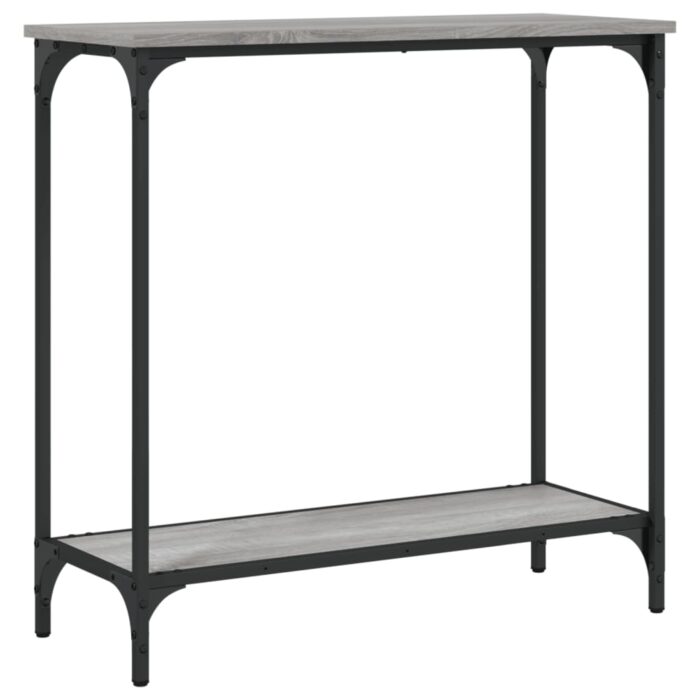 Table console sonoma gris 75x30,5x75 cm bois d'ingénierie – Image 4