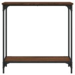 Table console chêne marron 75x30,5x75 cm bois d'ingénierie – Image 2
