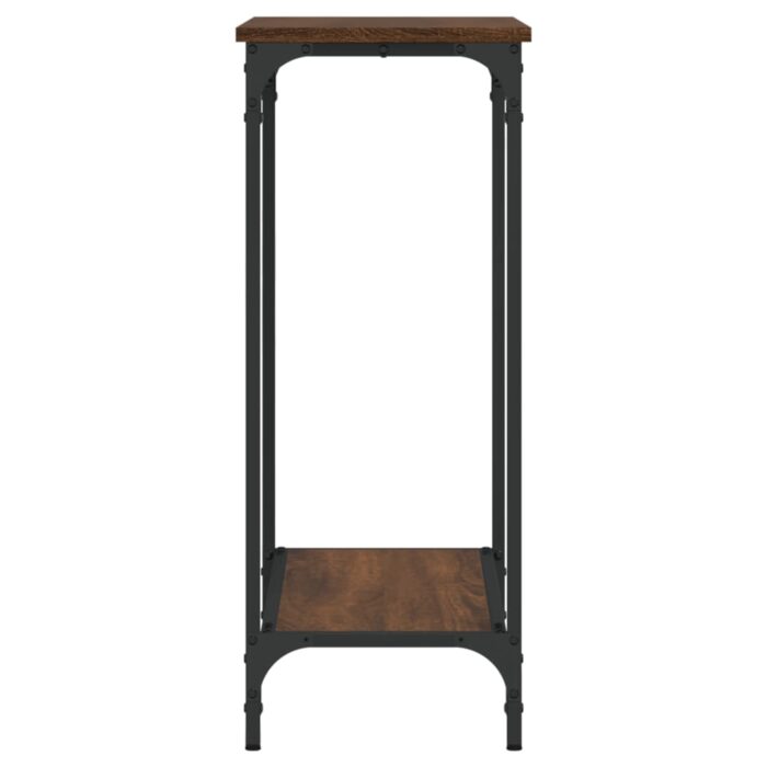 Table console chêne marron 75x30,5x75 cm bois d'ingénierie – Image 3
