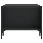 Table basse avec support noir 100x51x40 cm bois d'ingénierie – Image 3