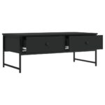 Table basse noir 101x49x39,5 cm bois d'ingénierie – Image 3