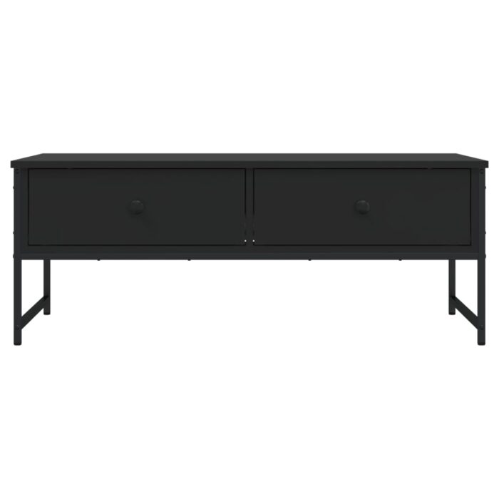 Table basse noir 101x49x39,5 cm bois d'ingénierie – Image 4