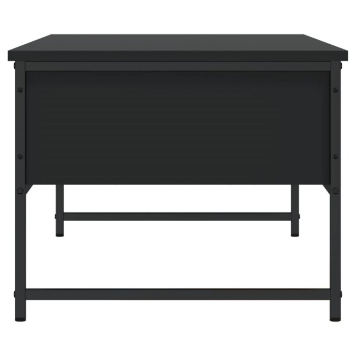 Table basse noir 101x49x39,5 cm bois d'ingénierie – Image 5