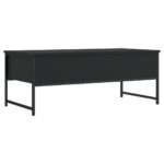 Table basse noir 101x49x39,5 cm bois d'ingénierie – Image 6