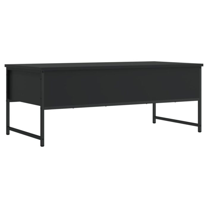 Table basse noir 101x49x39,5 cm bois d'ingénierie – Image 6