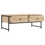 Table basse chêne sonoma 101x49x39,5 cm bois d'ingénierie – Image 3