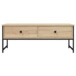 Table basse chêne sonoma 101x49x39,5 cm bois d'ingénierie – Image 4