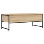 Table basse chêne sonoma 101x49x39,5 cm bois d'ingénierie – Image 6