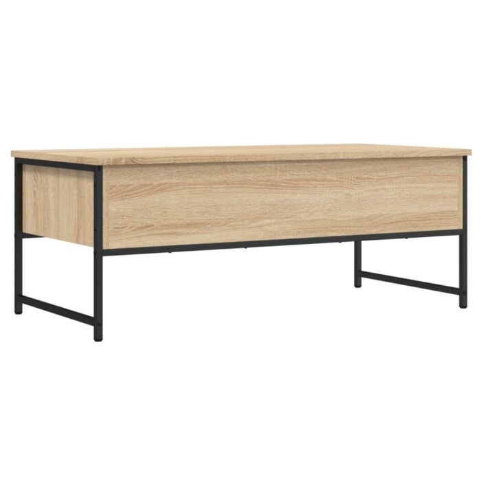 Table basse chêne sonoma 101x49x39,5 cm bois d'ingénierie – Image 6