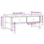 Table basse chêne sonoma 101x49x39,5 cm bois d'ingénierie – Image 9