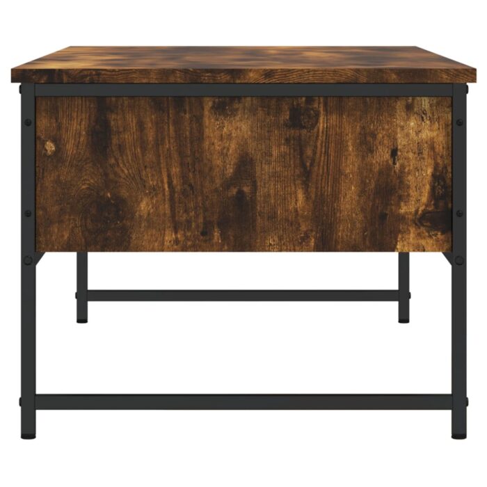 Table basse chêne fumé 101x49x39,5 cm bois d'ingénierie – Image 5