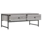 Table basse sonoma gris 101x49x39,5 cm bois d'ingénierie – Image 3