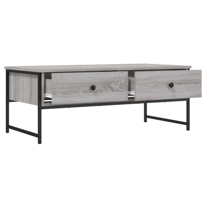 Table basse sonoma gris 101x49x39,5 cm bois d'ingénierie – Image 3