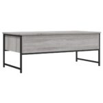 Table basse sonoma gris 101x49x39,5 cm bois d'ingénierie – Image 6